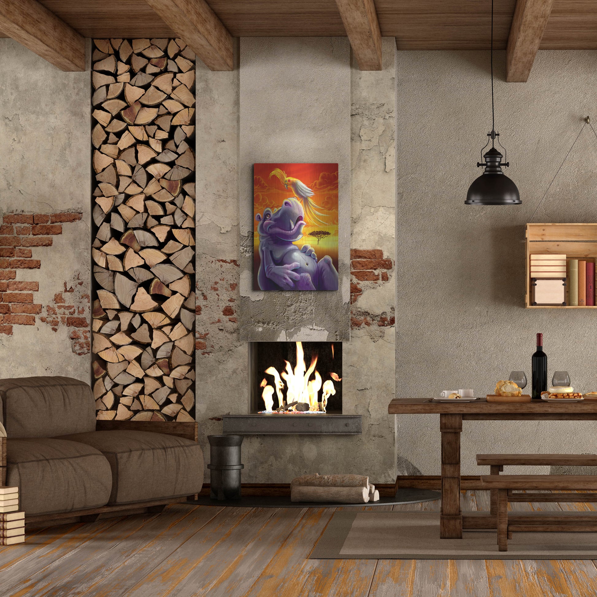 Luxe Metal Art 'Sahara Sunset' by Flyland Designs, Metal Wall Art,24x36