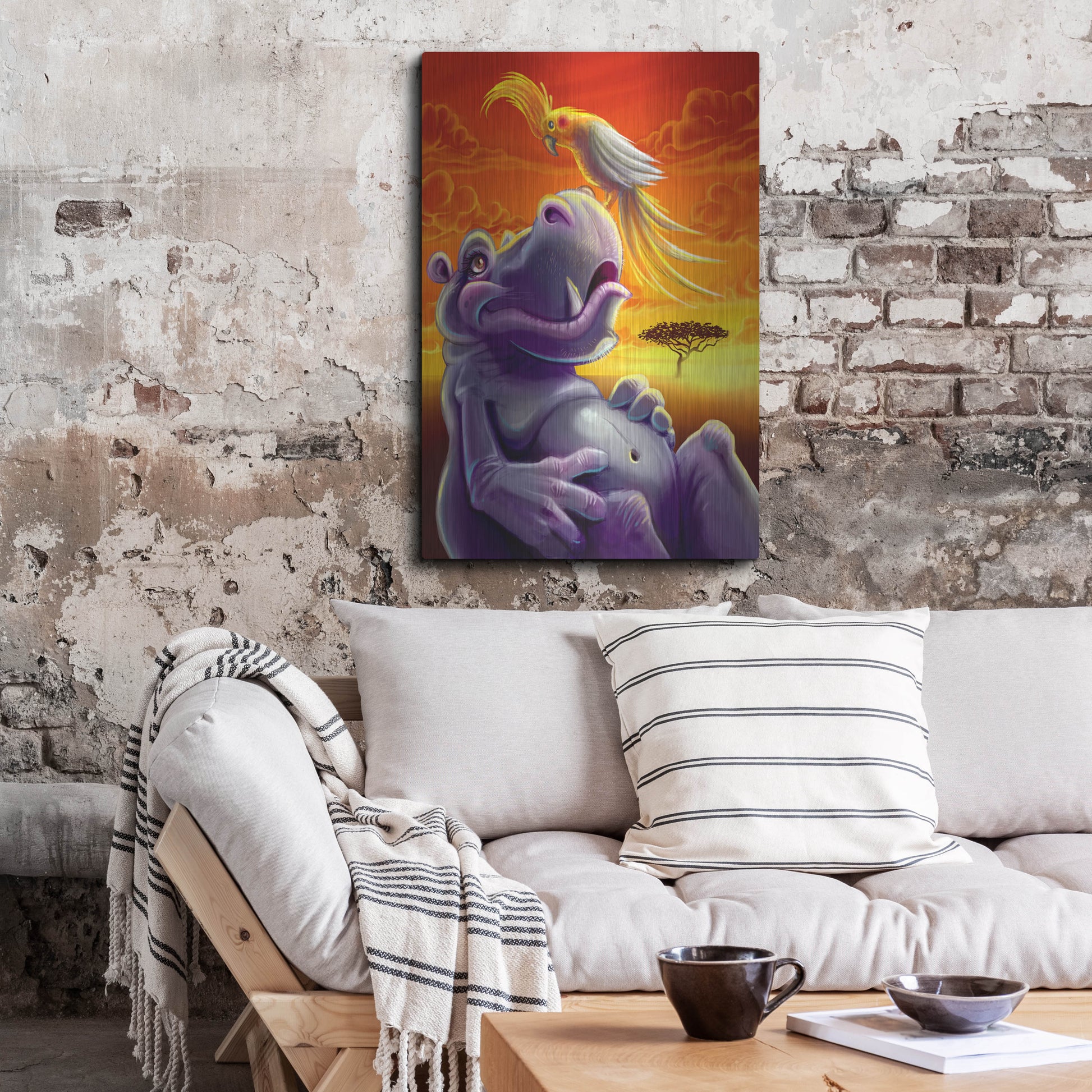 Luxe Metal Art 'Sahara Sunset' by Flyland Designs, Metal Wall Art,24x36