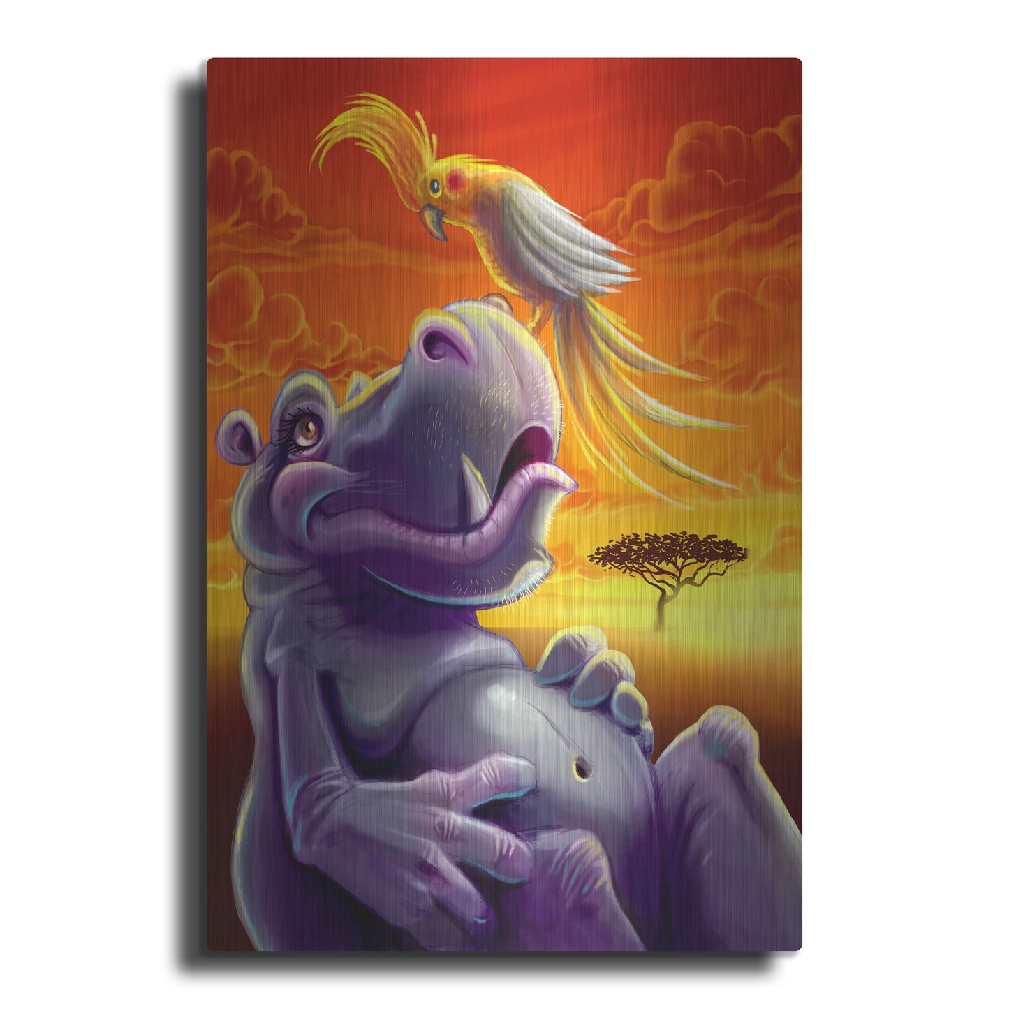 Luxe Metal Art 'Sahara Sunset' by Flyland Designs, Metal Wall Art