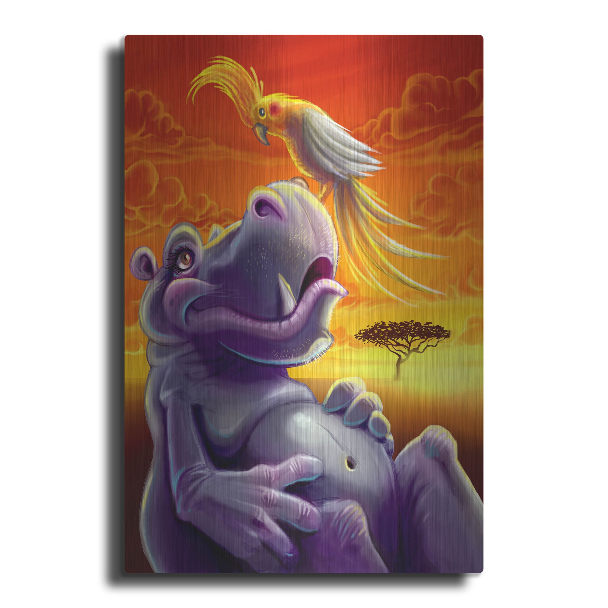 Luxe Metal Art 'Sahara Sunset' by Flyland Designs, Metal Wall Art