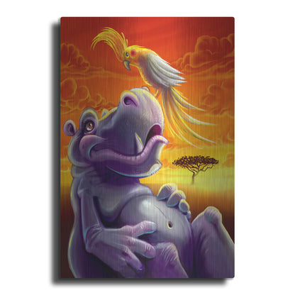 Luxe Metal Art 'Sahara Sunset' by Flyland Designs, Metal Wall Art