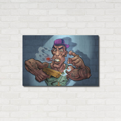 Luxe Metal Art 'Crook Character Gang Banger' by Flyland Designs, Metal Wall Art,36x24