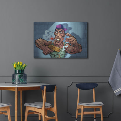 Luxe Metal Art 'Crook Character Gang Banger' by Flyland Designs, Metal Wall Art,36x24