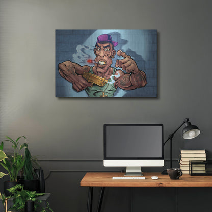 Luxe Metal Art 'Crook Character Gang Banger' by Flyland Designs, Metal Wall Art,36x24