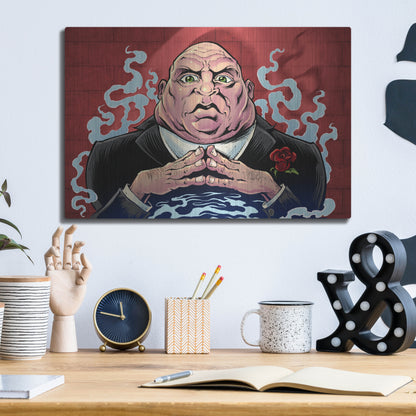 Luxe Metal Art 'Crook Character Mob Boss' by Flyland Designs, Metal Wall Art,16x12