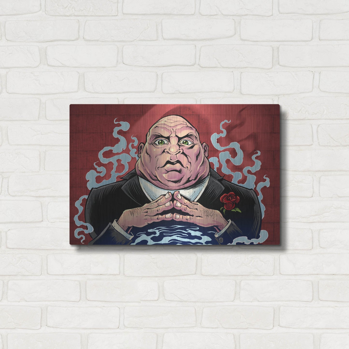 Luxe Metal Art 'Crook Character Mob Boss' by Flyland Designs, Metal Wall Art,24x16