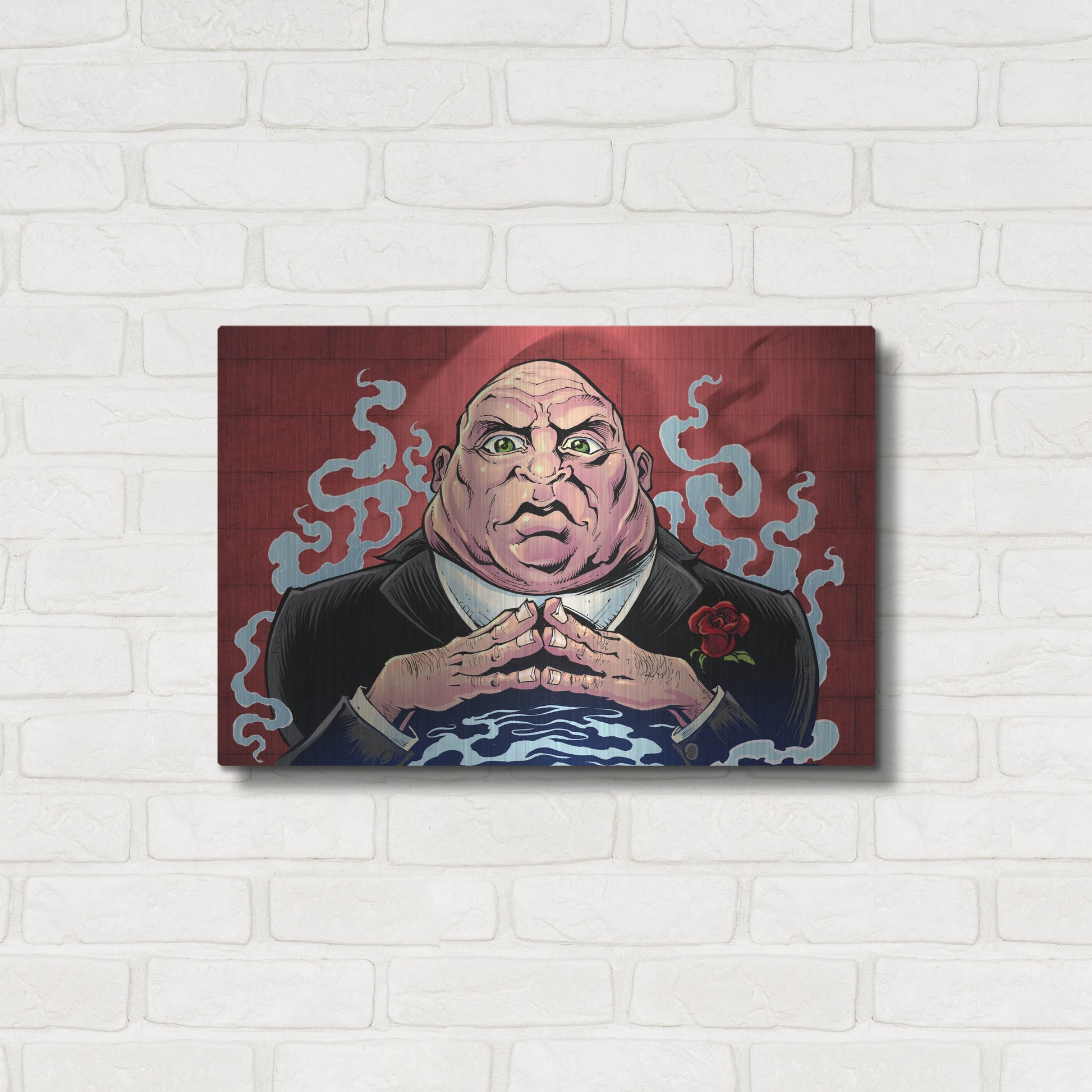 Luxe Metal Art 'Crook Character Mob Boss' by Flyland Designs, Metal Wall Art,24x16