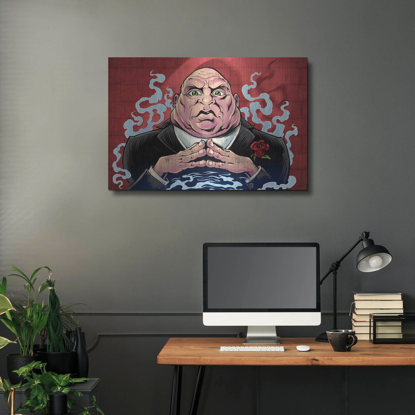 Luxe Metal Art 'Crook Character Mob Boss' by Flyland Designs, Metal Wall Art,36x24