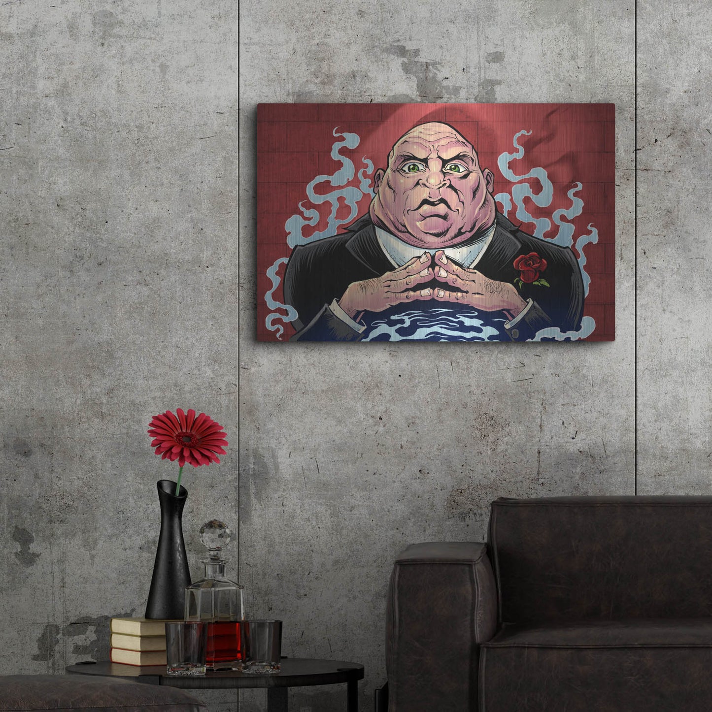 Luxe Metal Art 'Crook Character Mob Boss' by Flyland Designs, Metal Wall Art,36x24