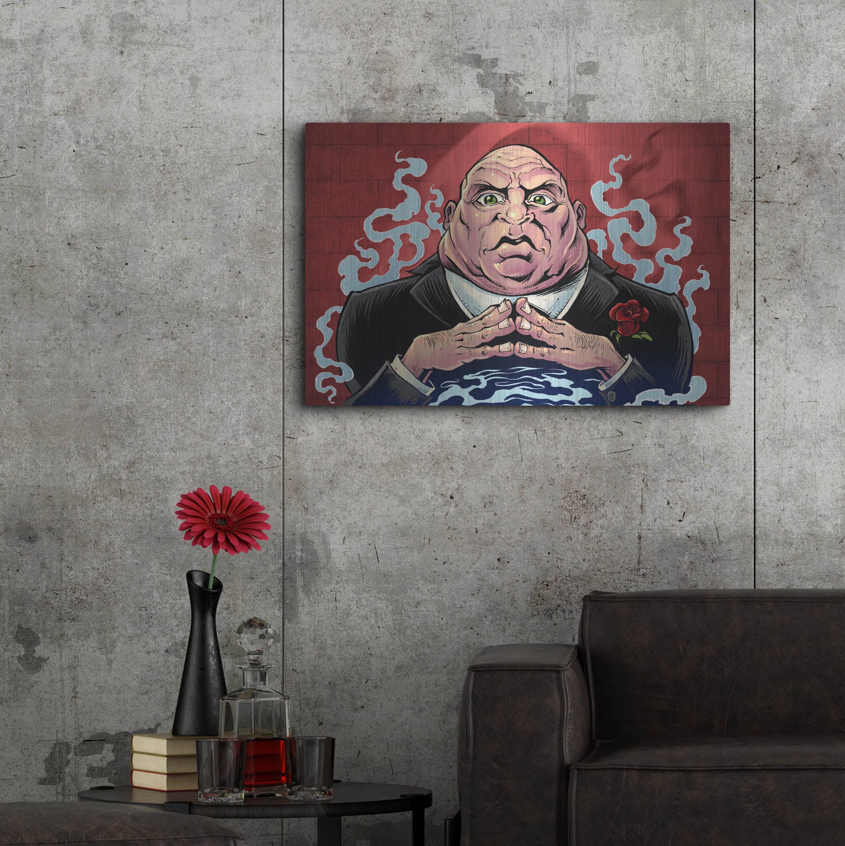 Luxe Metal Art 'Crook Character Mob Boss' by Flyland Designs, Metal Wall Art,36x24