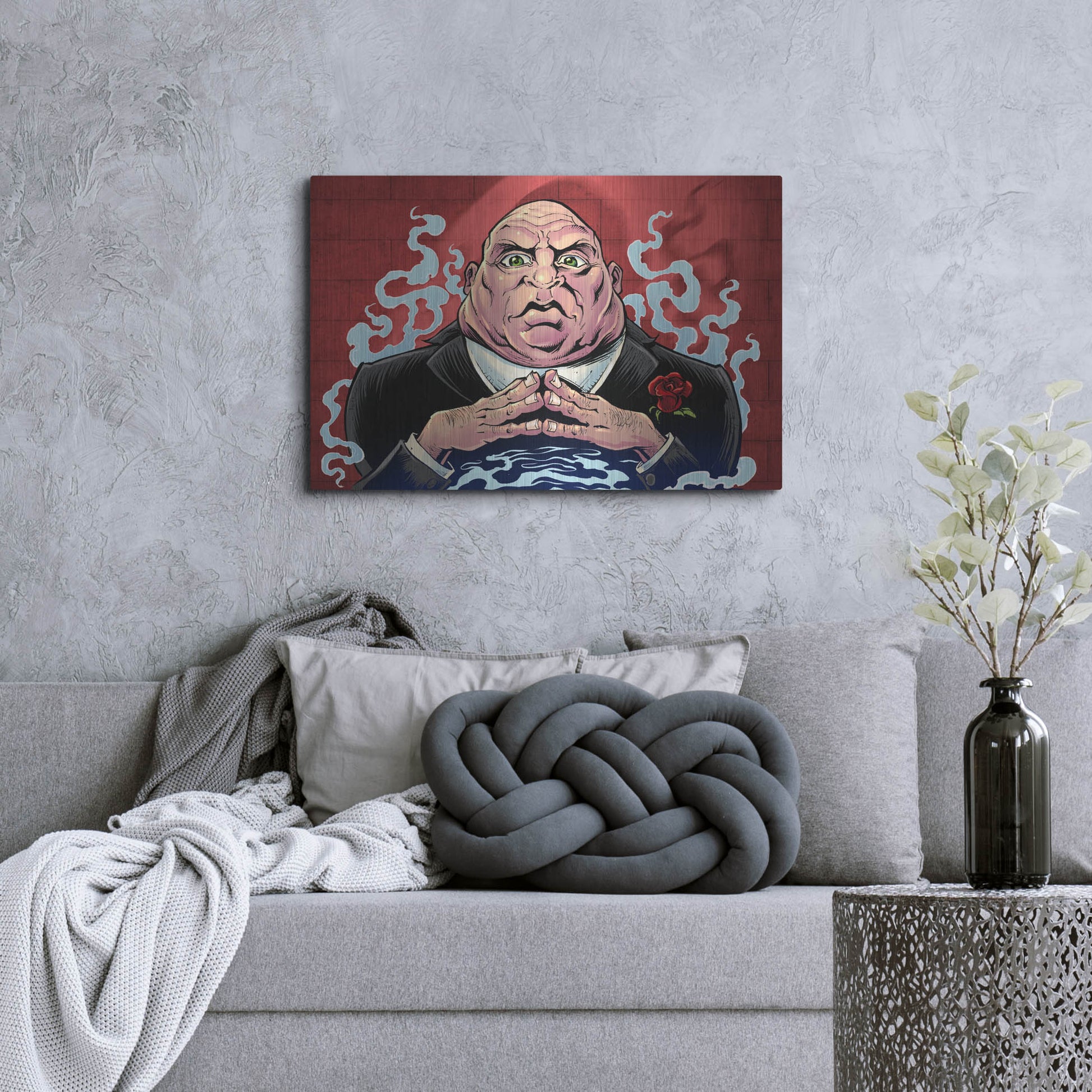 Luxe Metal Art 'Crook Character Mob Boss' by Flyland Designs, Metal Wall Art,36x24