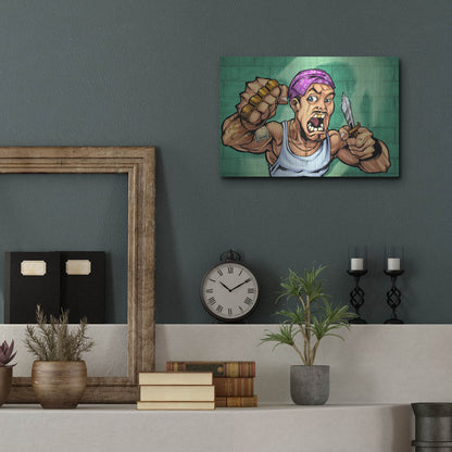 Luxe Metal Art 'Crook Character Thug' by Flyland Designs, Metal Wall Art,16x12