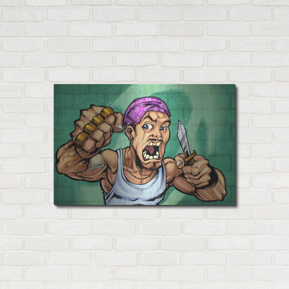 Luxe Metal Art 'Crook Character Thug' by Flyland Designs, Metal Wall Art,36x24