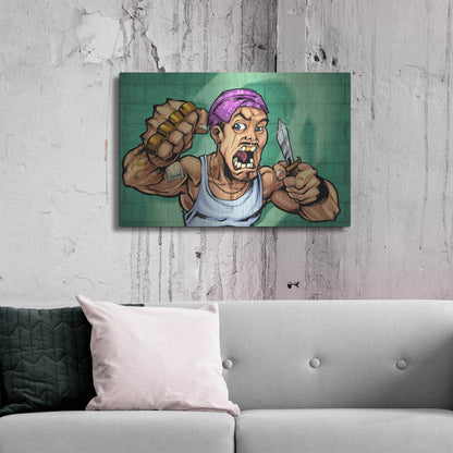 Luxe Metal Art 'Crook Character Thug' by Flyland Designs, Metal Wall Art,36x24