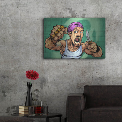Luxe Metal Art 'Crook Character Thug' by Flyland Designs, Metal Wall Art,36x24