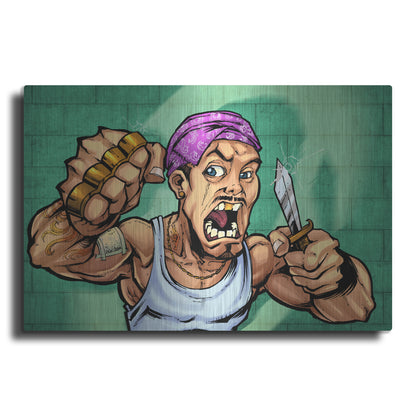 Luxe Metal Art 'Crook Character Thug' by Flyland Designs, Metal Wall Art