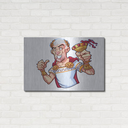 Luxe Metal Art 'Julius Caesar Full Color Character' by Flyland Designs, Metal Wall Art,36x24