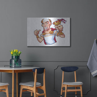 Luxe Metal Art 'Julius Caesar Full Color Character' by Flyland Designs, Metal Wall Art,36x24