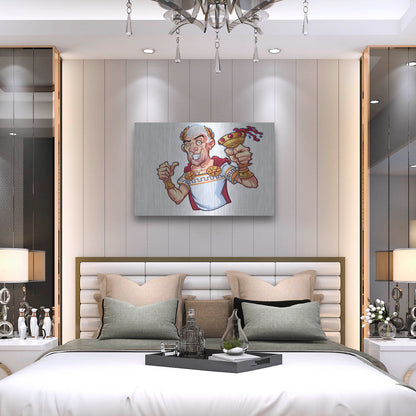 Luxe Metal Art 'Julius Caesar Full Color Character' by Flyland Designs, Metal Wall Art,36x24