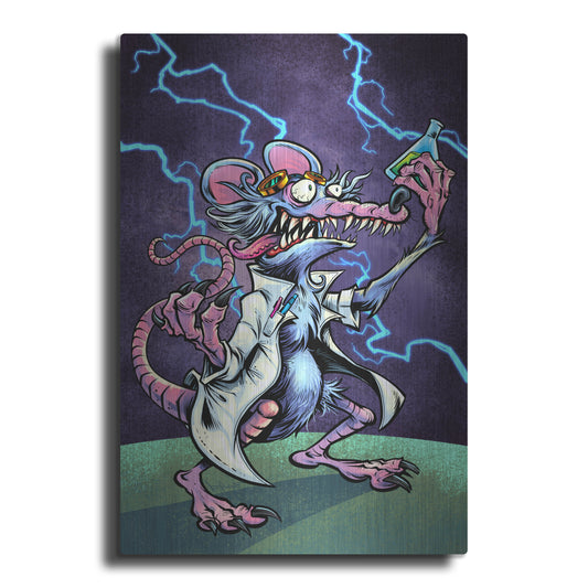 Luxe Metal Art 'Lab Rat Vapor Lab Mascot' by Flyland Designs, Metal Wall Art