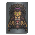 Luxe Metal Art 'Lion With Dreadlocks' by Flyland Designs, Metal Wall Art
