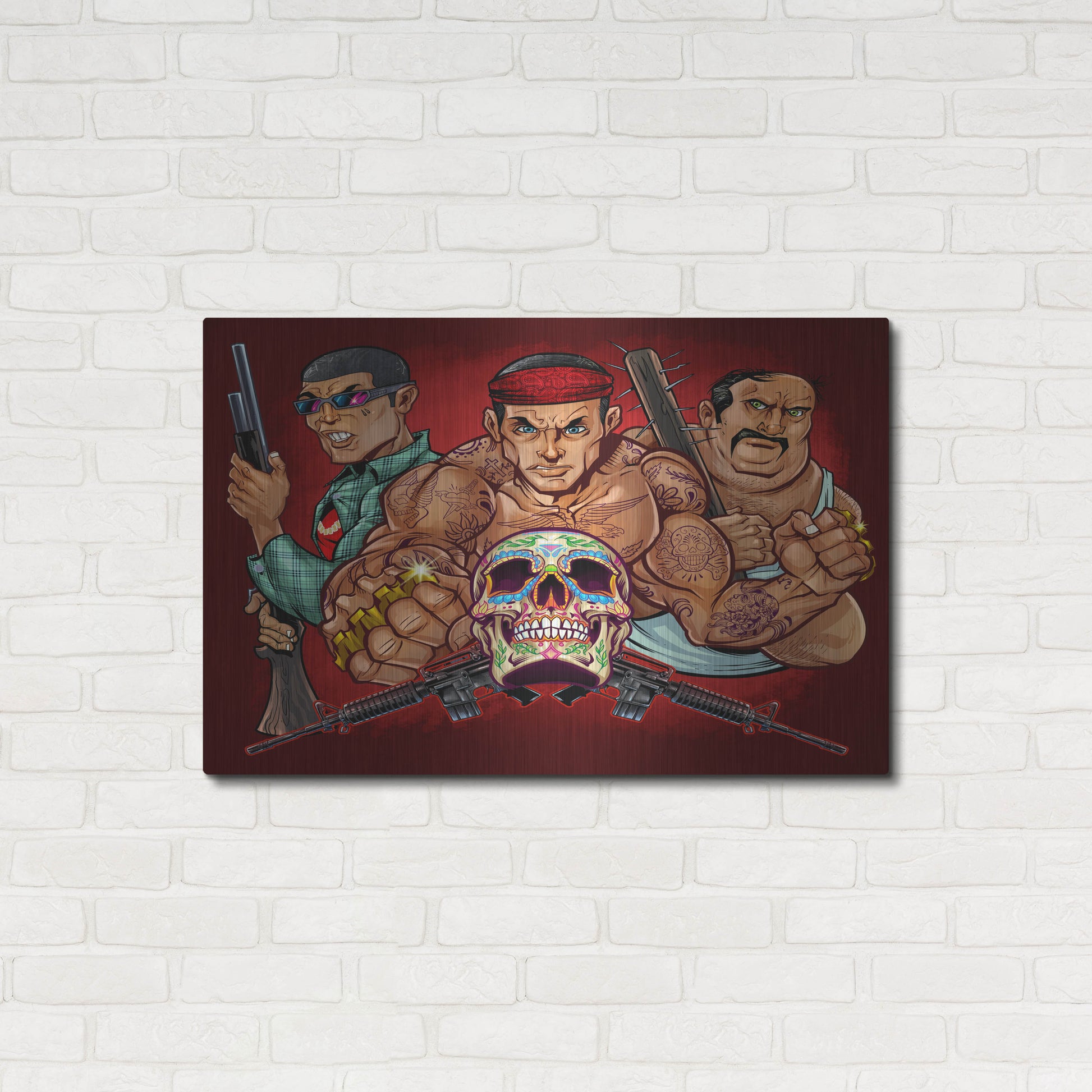 Luxe Metal Art 'Los Zetas Russ Logo' by Flyland Designs, Metal Wall Art,36x24