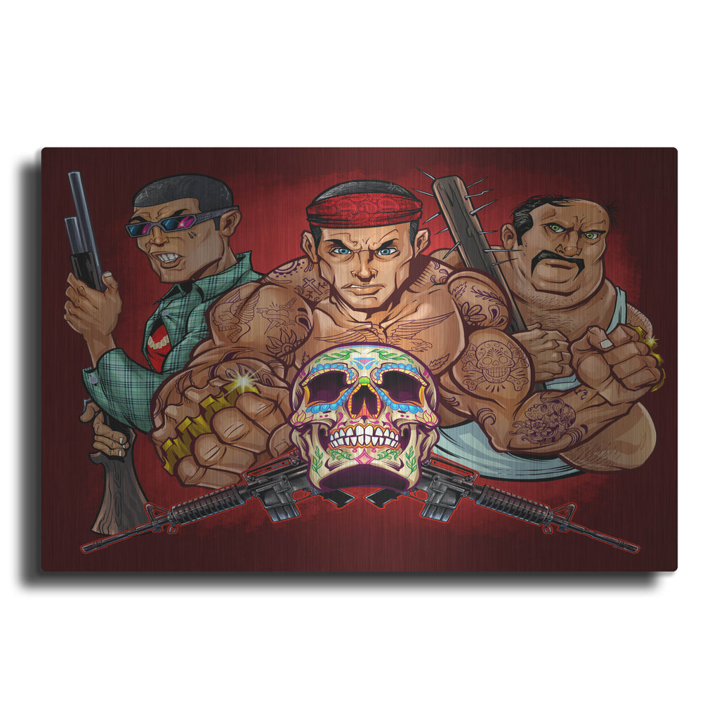 Luxe Metal Art 'Los Zetas Russ Logo' by Flyland Designs, Metal Wall Art