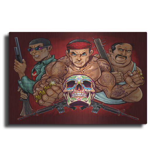 Luxe Metal Art 'Los Zetas Russ Logo' by Flyland Designs, Metal Wall Art