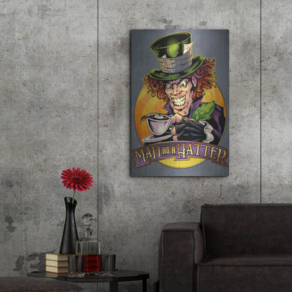 Luxe Metal Art 'Mad Hatter' by Flyland Designs, Metal Wall Art,24x36