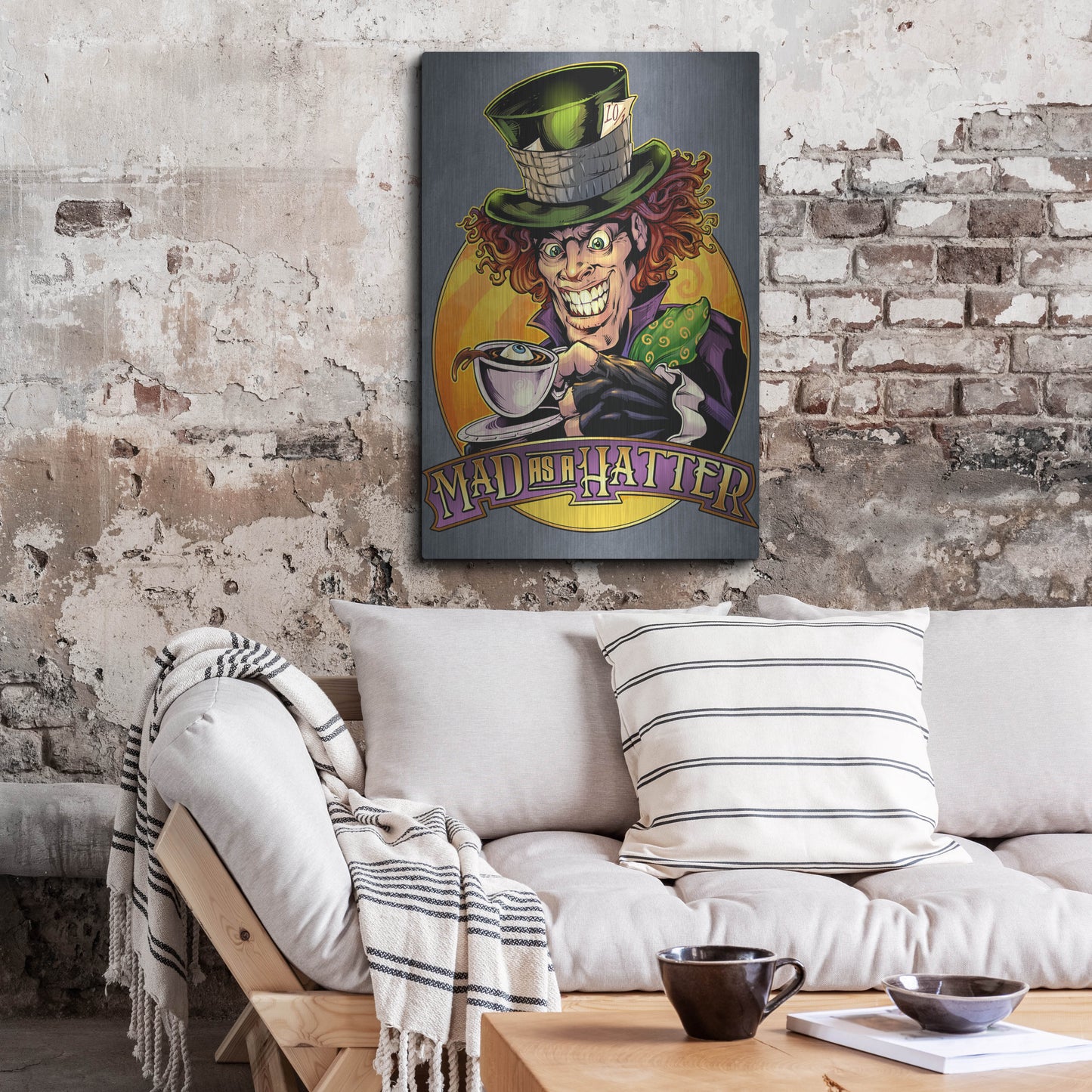 Luxe Metal Art 'Mad Hatter' by Flyland Designs, Metal Wall Art,24x36