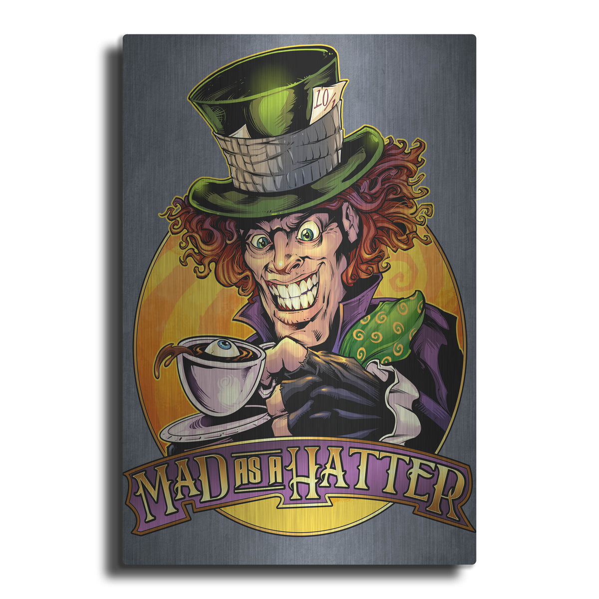 Luxe Metal Art 'Mad Hatter' by Flyland Designs, Metal Wall Art