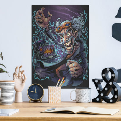 Luxe Metal Art 'Mad Scientist' by Flyland Designs, Metal Wall Art,12x16