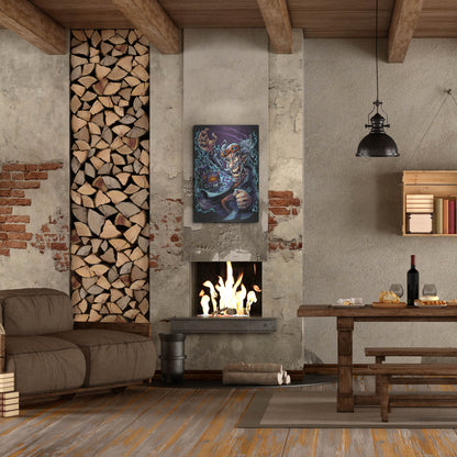 Luxe Metal Art 'Mad Scientist' by Flyland Designs, Metal Wall Art,24x36