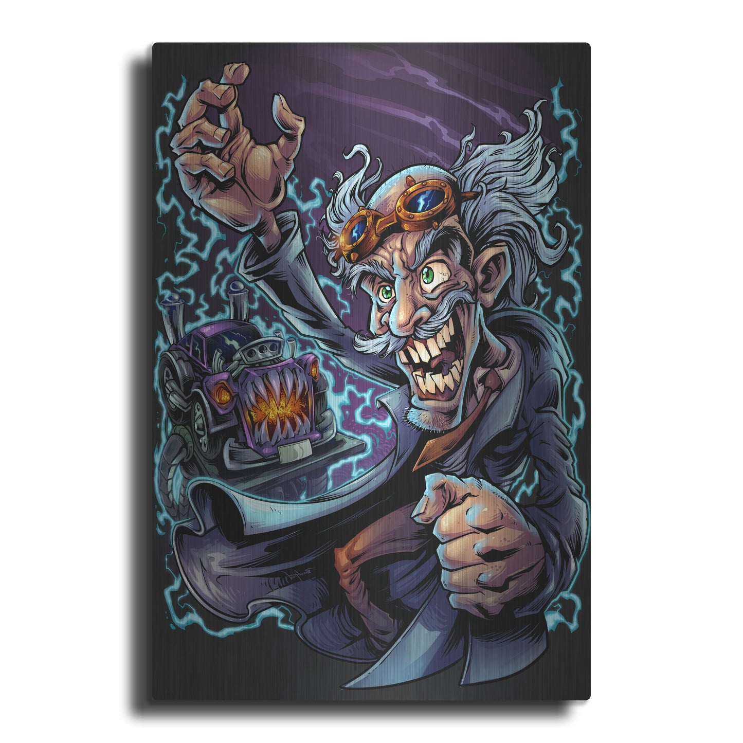 Luxe Metal Art 'Mad Scientist' by Flyland Designs, Metal Wall Art