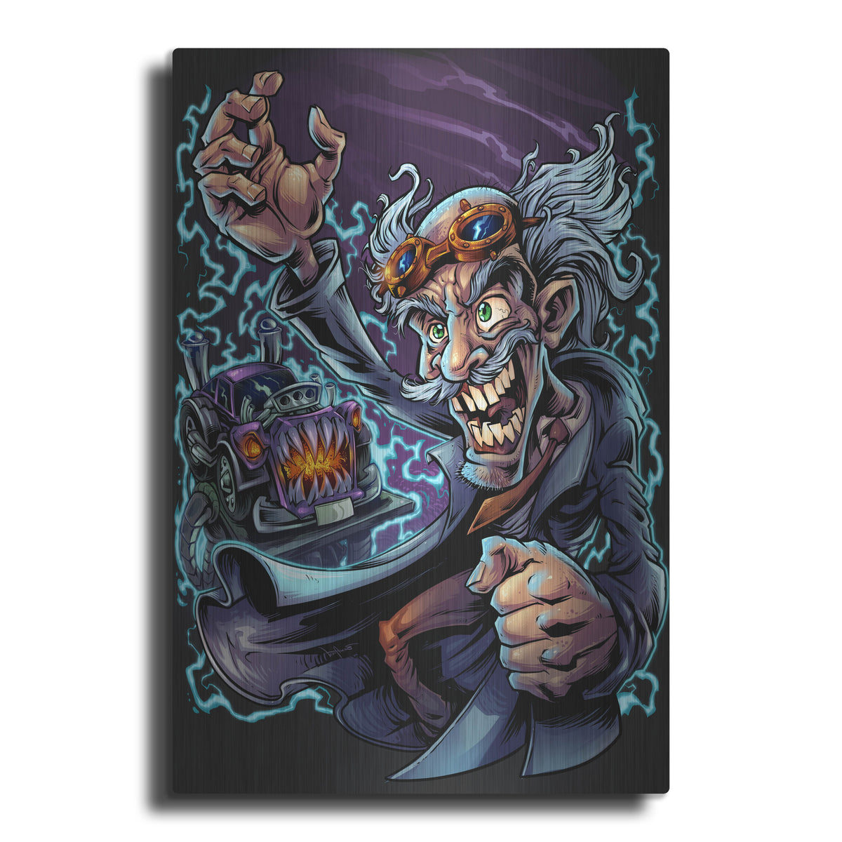 Luxe Metal Art 'Mad Scientist' by Flyland Designs, Metal Wall Art