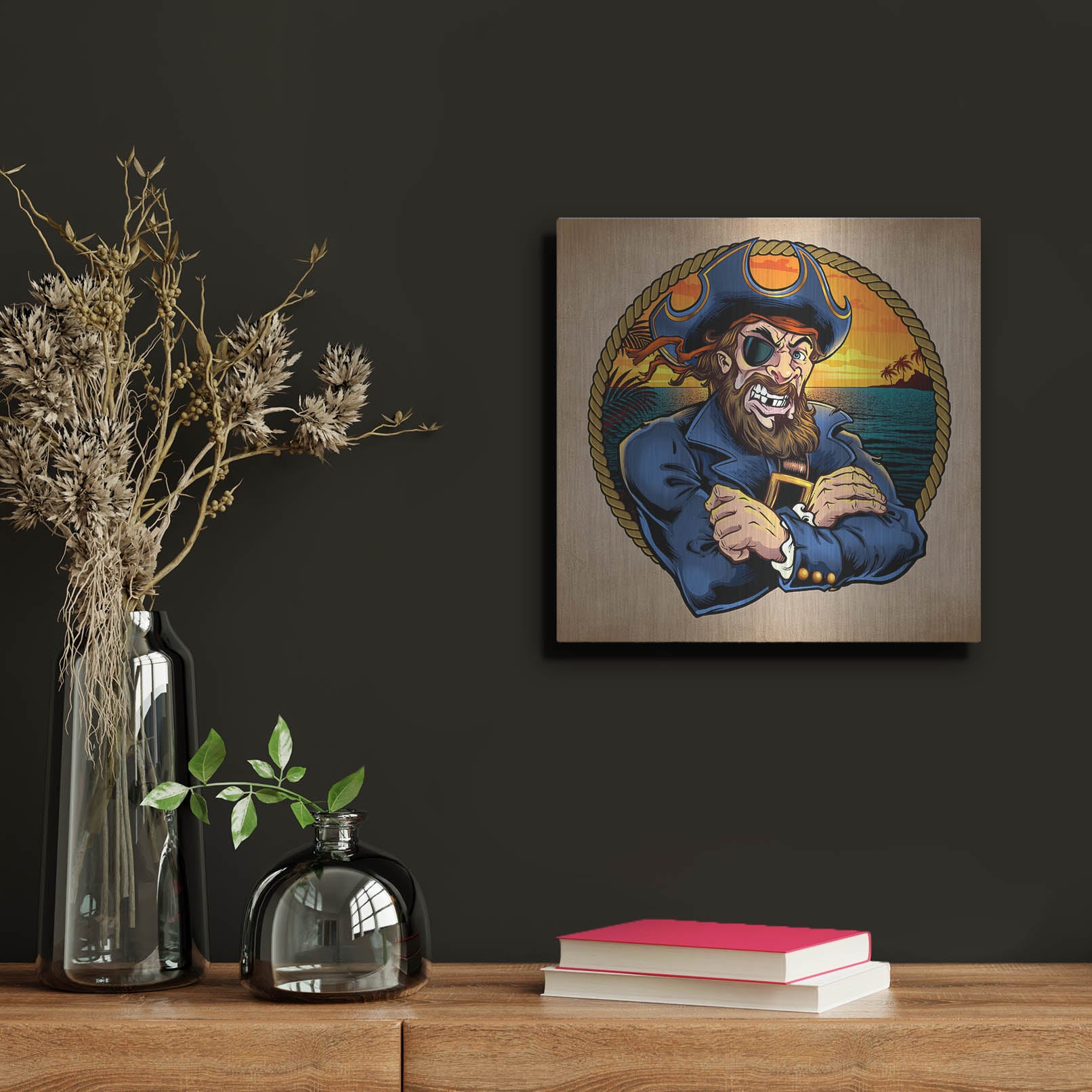 Luxe Metal Art 'Pirate Polos Logo' by Flyland Designs, Metal Wall Art,12x12