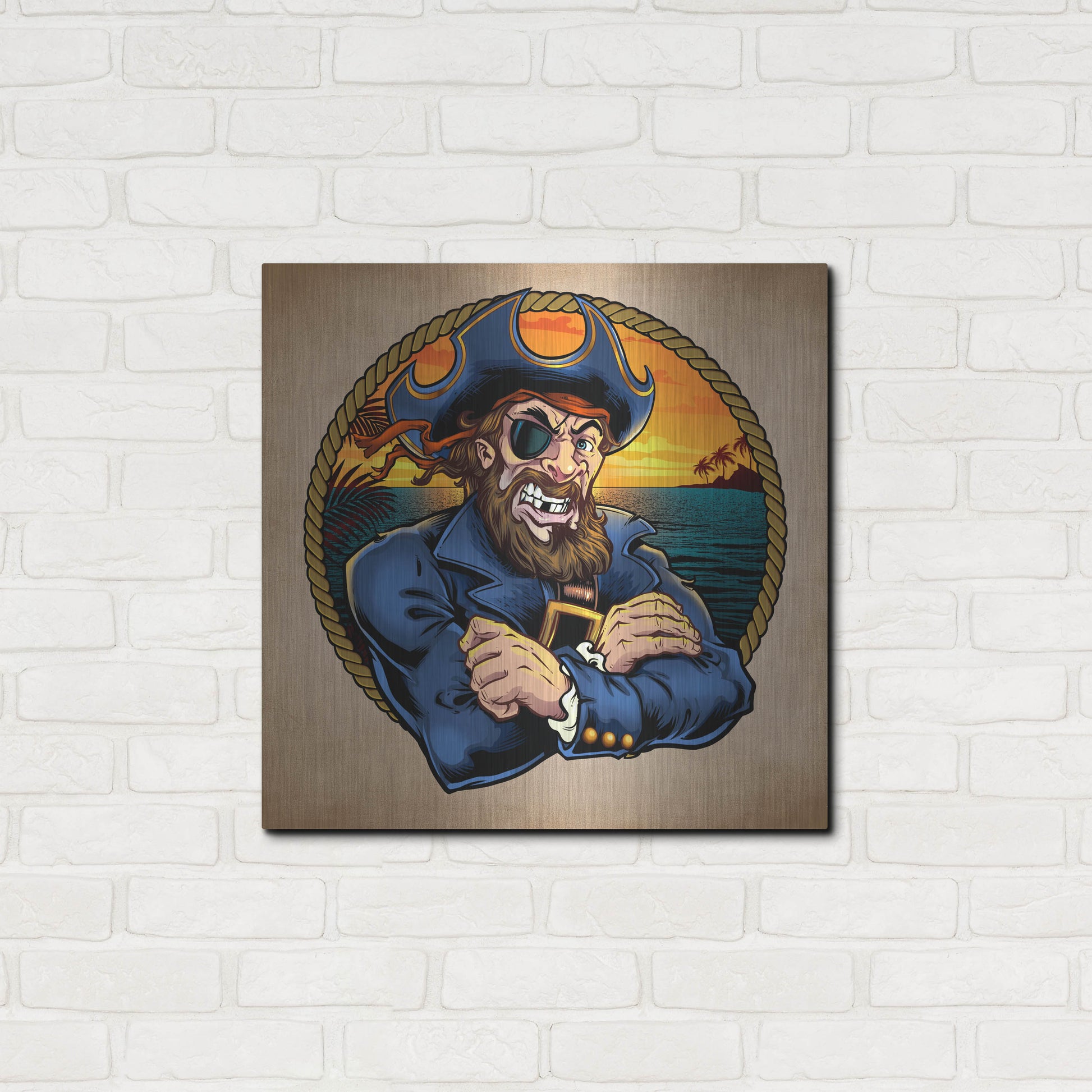 Luxe Metal Art 'Pirate Polos Logo' by Flyland Designs, Metal Wall Art,24x24