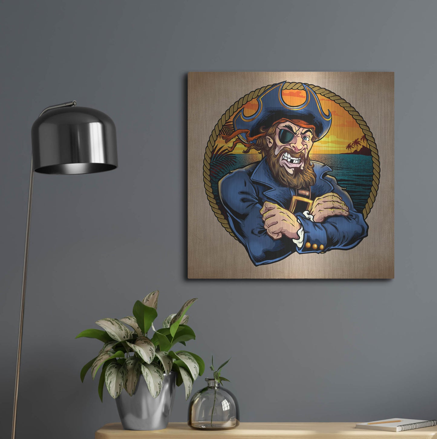 Luxe Metal Art 'Pirate Polos Logo' by Flyland Designs, Metal Wall Art,24x24