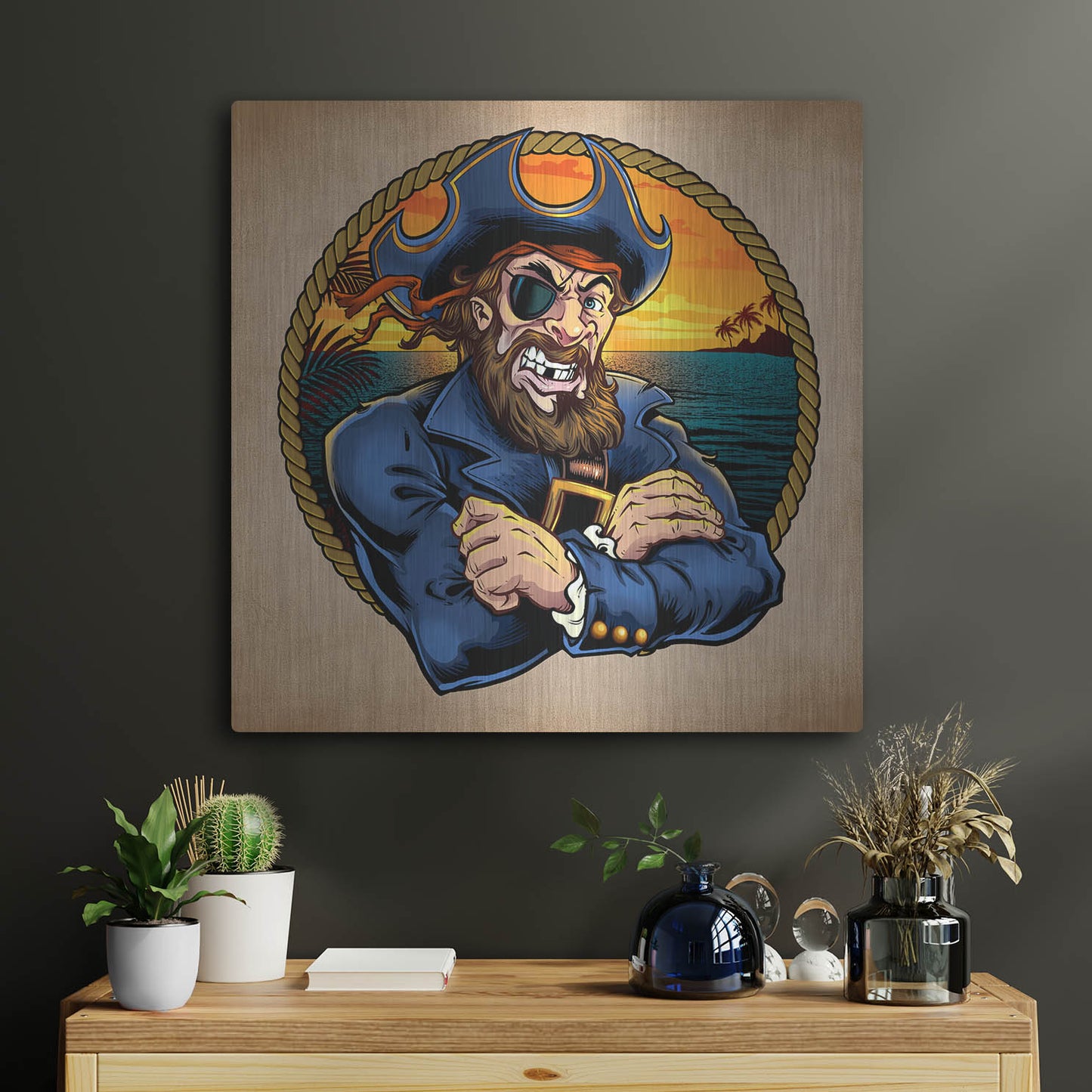 Luxe Metal Art 'Pirate Polos Logo' by Flyland Designs, Metal Wall Art,24x24