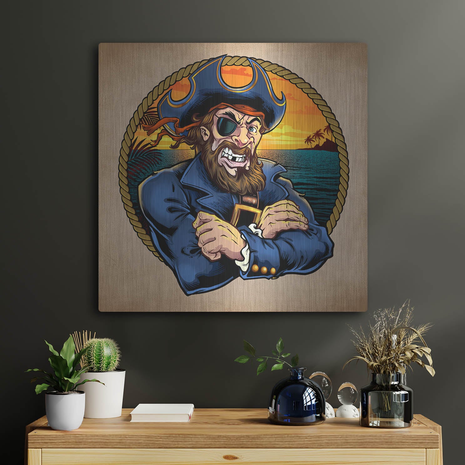 Luxe Metal Art 'Pirate Polos Logo' by Flyland Designs, Metal Wall Art,24x24