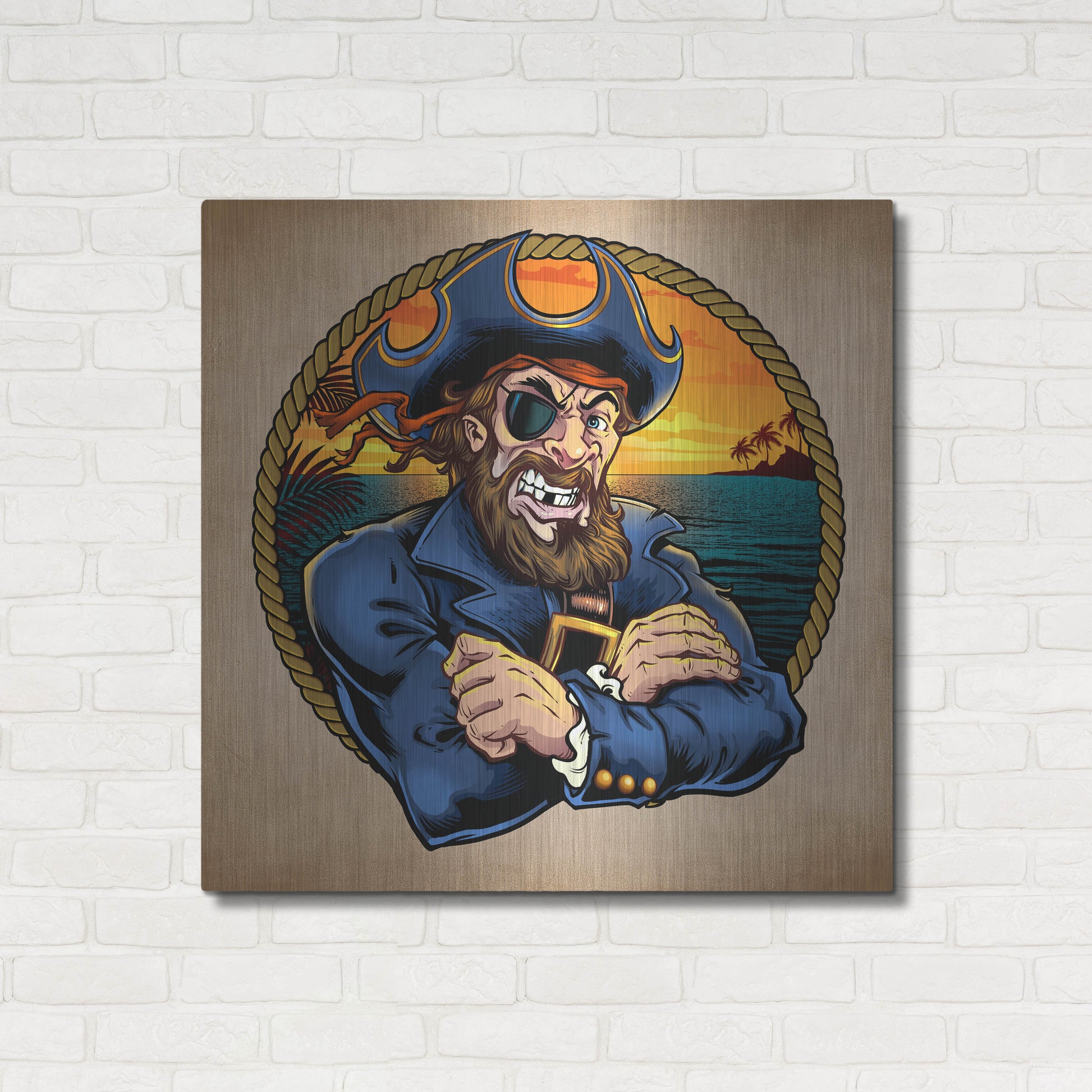Luxe Metal Art 'Pirate Polos Logo' by Flyland Designs, Metal Wall Art,36x36
