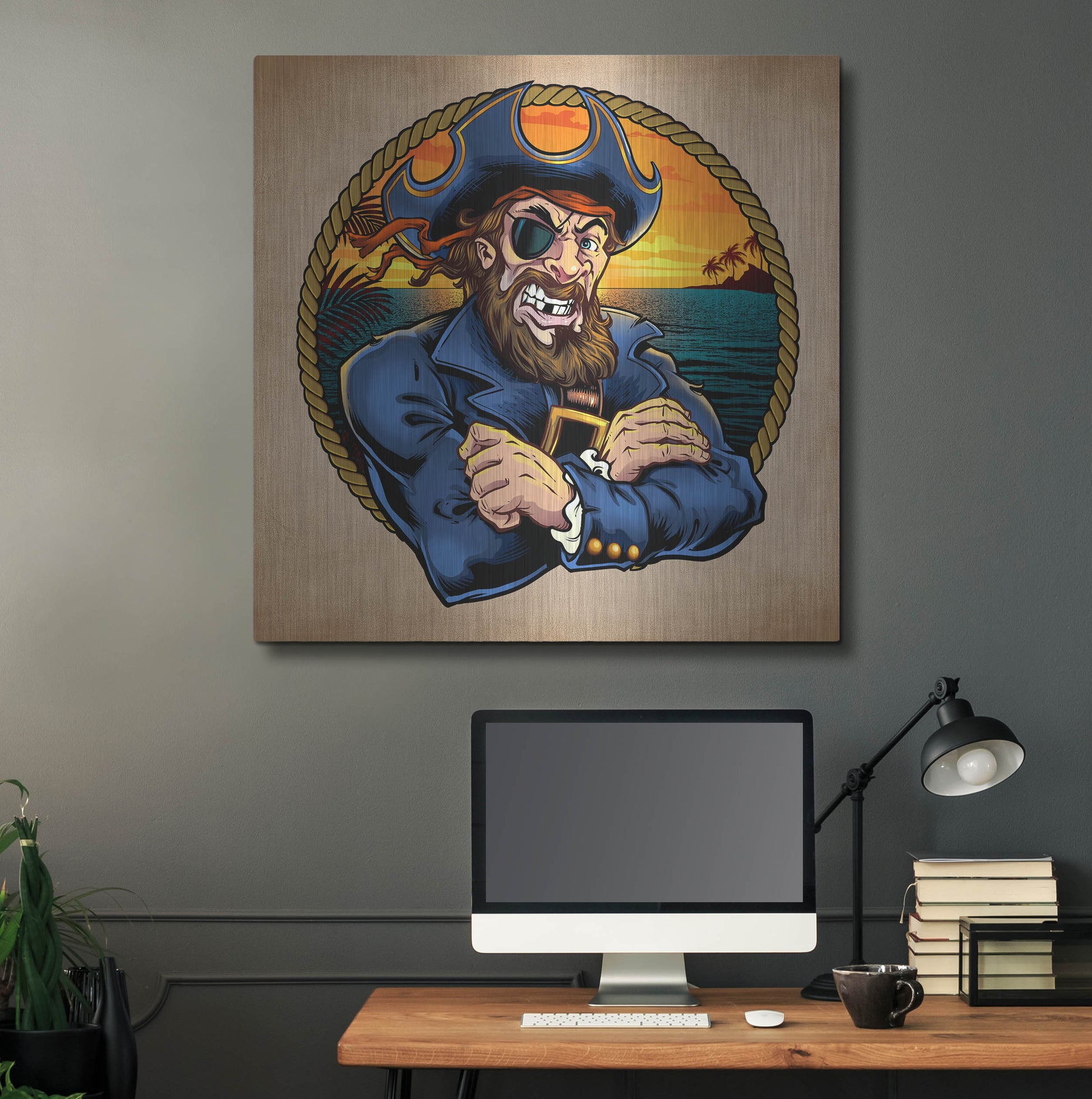 Luxe Metal Art 'Pirate Polos Logo' by Flyland Designs, Metal Wall Art,36x36