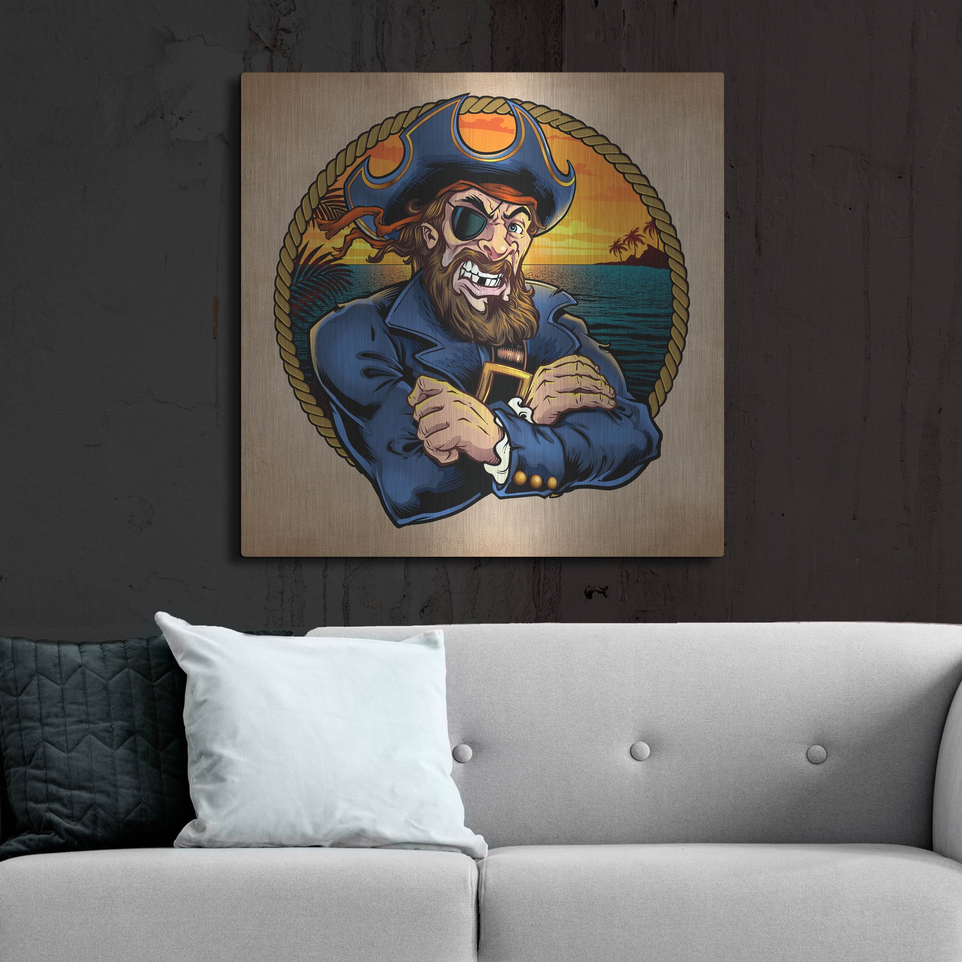 Luxe Metal Art 'Pirate Polos Logo' by Flyland Designs, Metal Wall Art,36x36