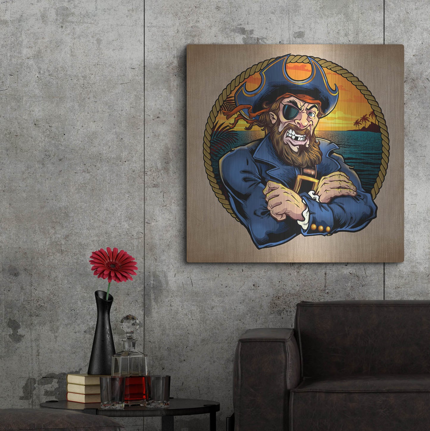 Luxe Metal Art 'Pirate Polos Logo' by Flyland Designs, Metal Wall Art,36x36