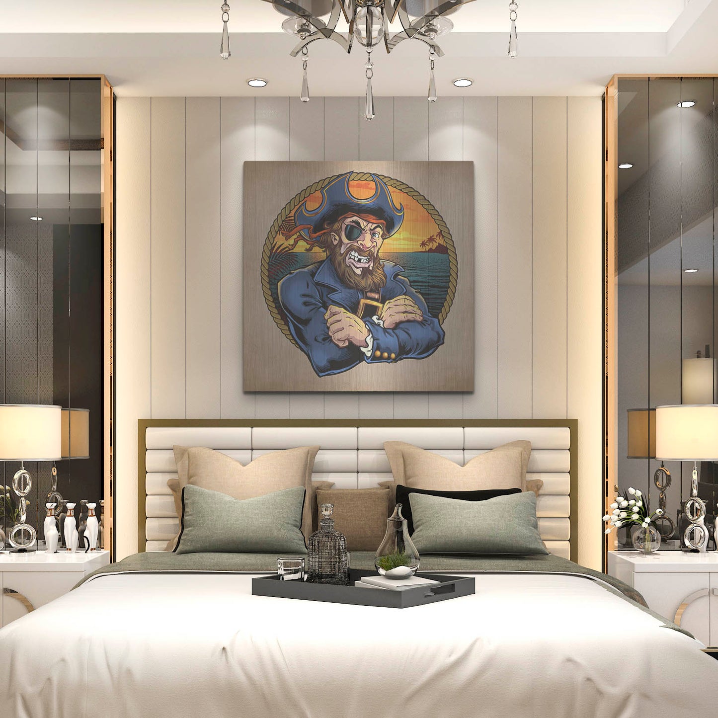 Luxe Metal Art 'Pirate Polos Logo' by Flyland Designs, Metal Wall Art,36x36