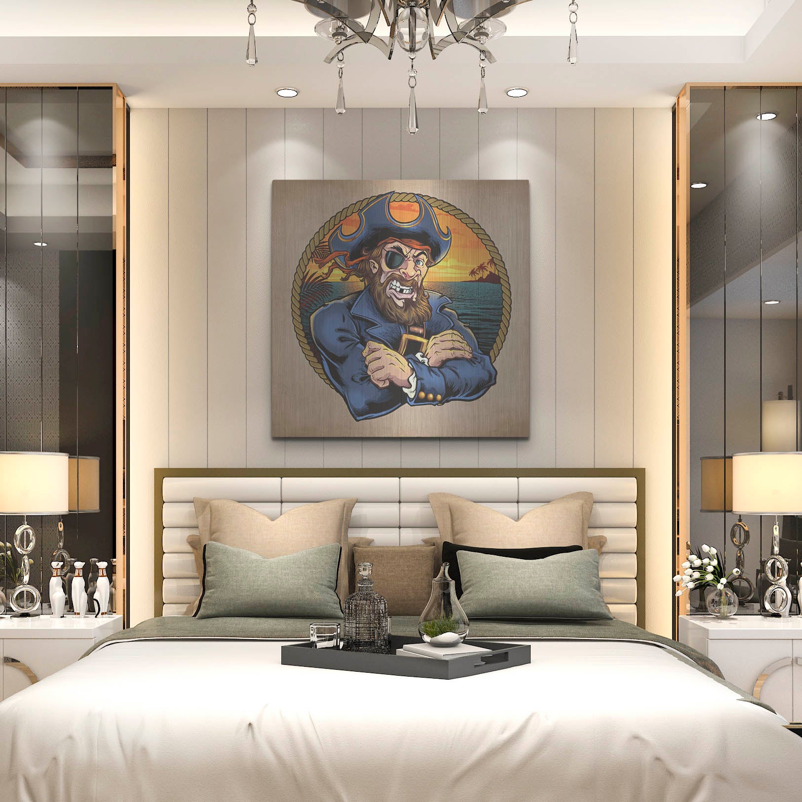 Luxe Metal Art 'Pirate Polos Logo' by Flyland Designs, Metal Wall Art,36x36