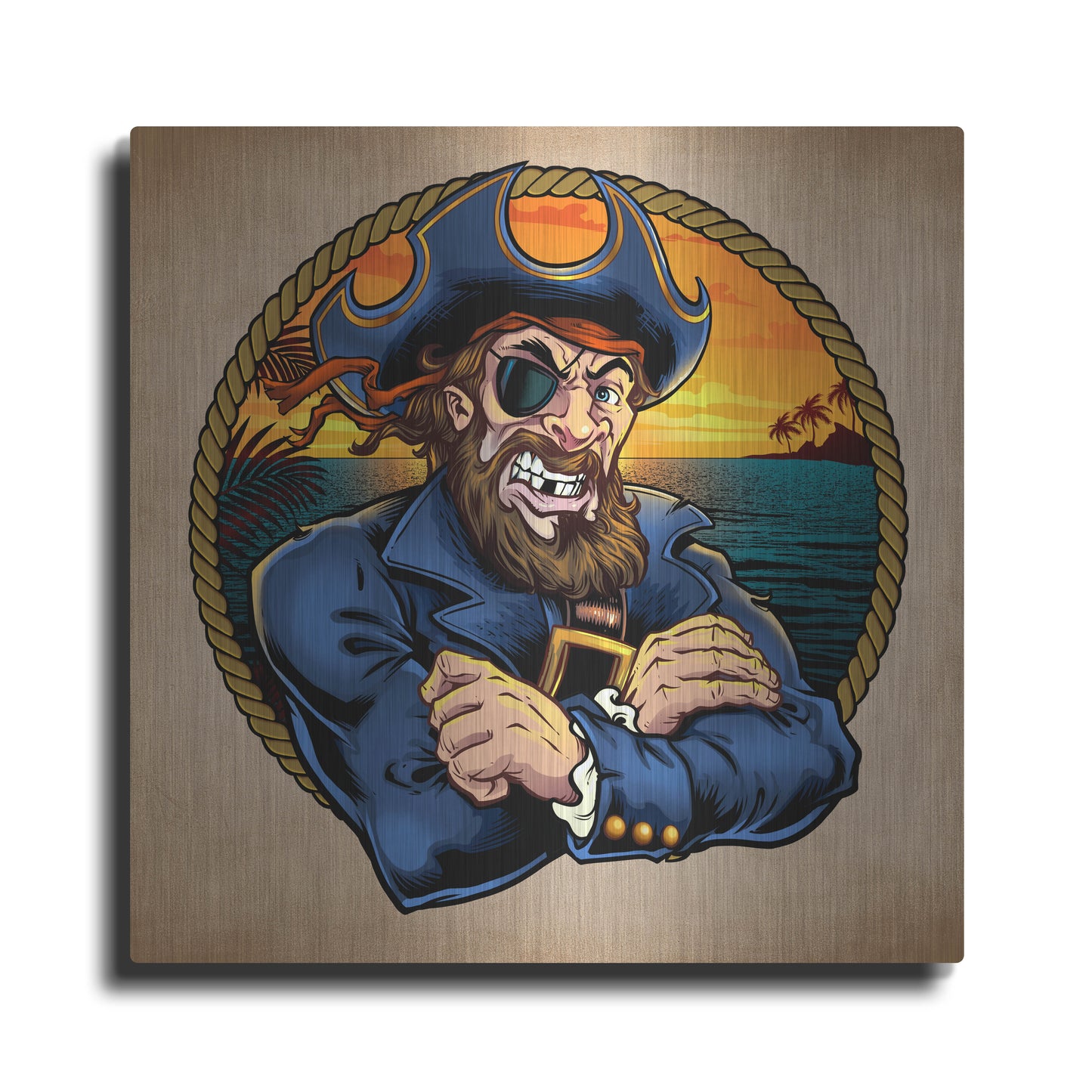 Luxe Metal Art 'Pirate Polos Logo' by Flyland Designs, Metal Wall Art