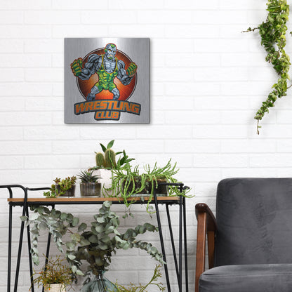 Luxe Metal Art 'Robot Mascot' by Flyland Designs, Metal Wall Art,12x12