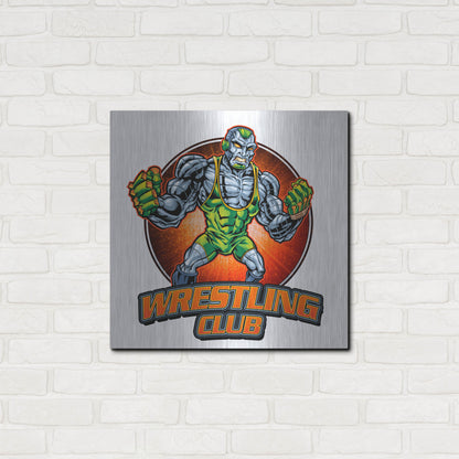 Luxe Metal Art 'Robot Mascot' by Flyland Designs, Metal Wall Art,24x24