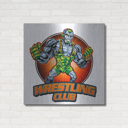 Luxe Metal Art 'Robot Mascot' by Flyland Designs, Metal Wall Art,36x36